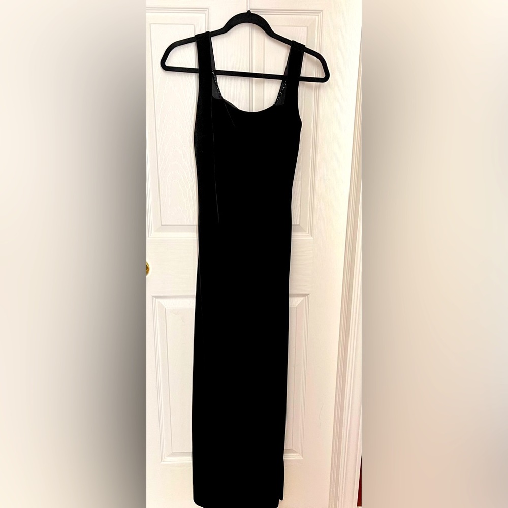 Reggio Black Velour Dress - Vintage